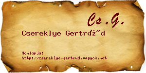 Csereklye Gertrúd névjegykártya